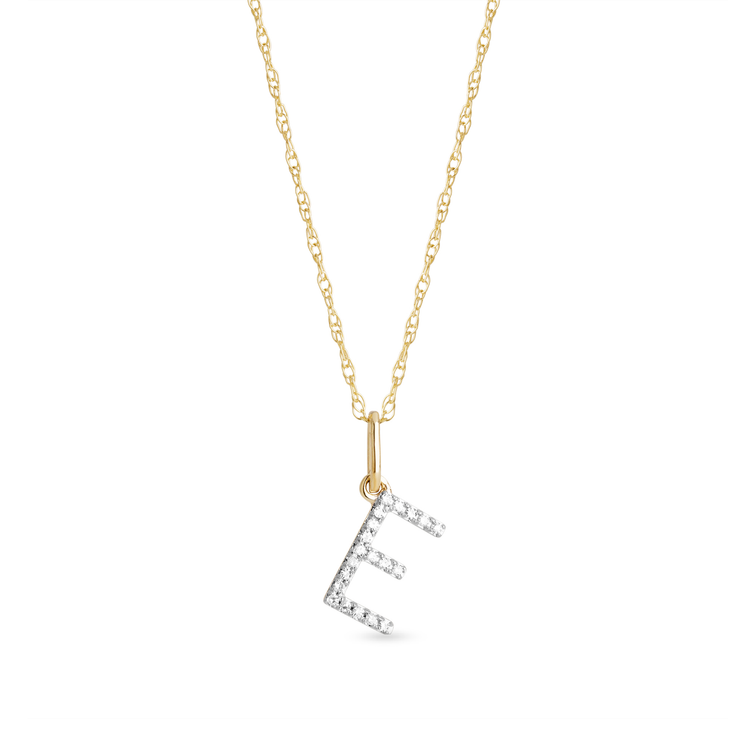 0.30 TCW Round Moissanite Diamond Customized Letter Pendant Necklace in Solid Gold 2