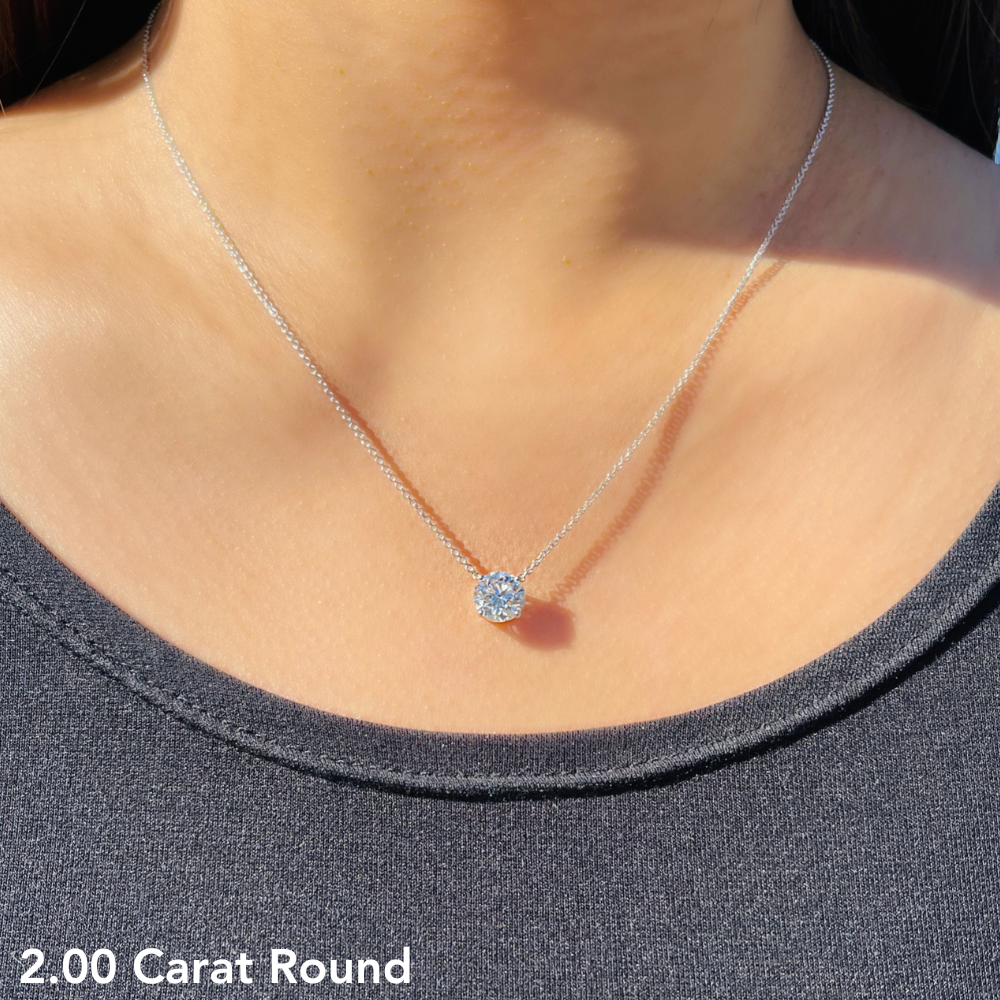 0.17 CT Moissanite Diamond Cross Pendant Necklace in Solid Gold 2