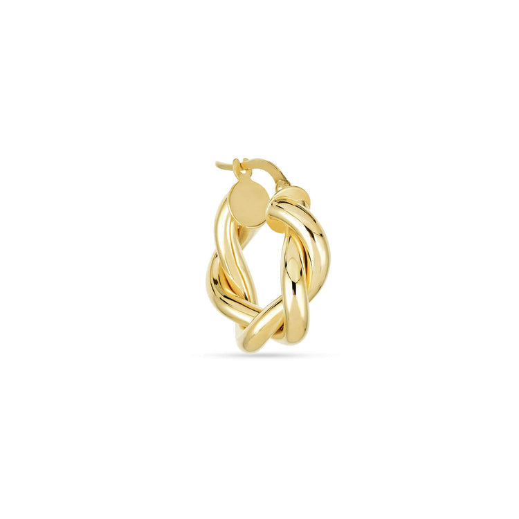 Stunning Twisted Hoops Earrings in Gold 1