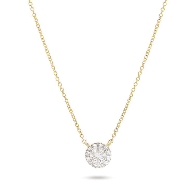 0.50 CT Round Moissanite Diamond Cluster Pendant Necklace in Solid Gold 2
