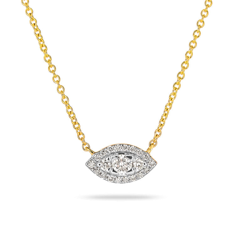 0.50 CT  Round Moissanite Diamond Halo Pendant Necklace in Solid Gold 2