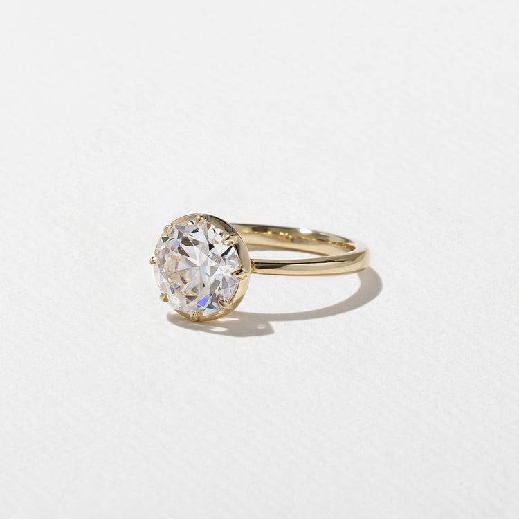2 CT Round Halo & Pave Lab Grown Diamond Engagement Ring