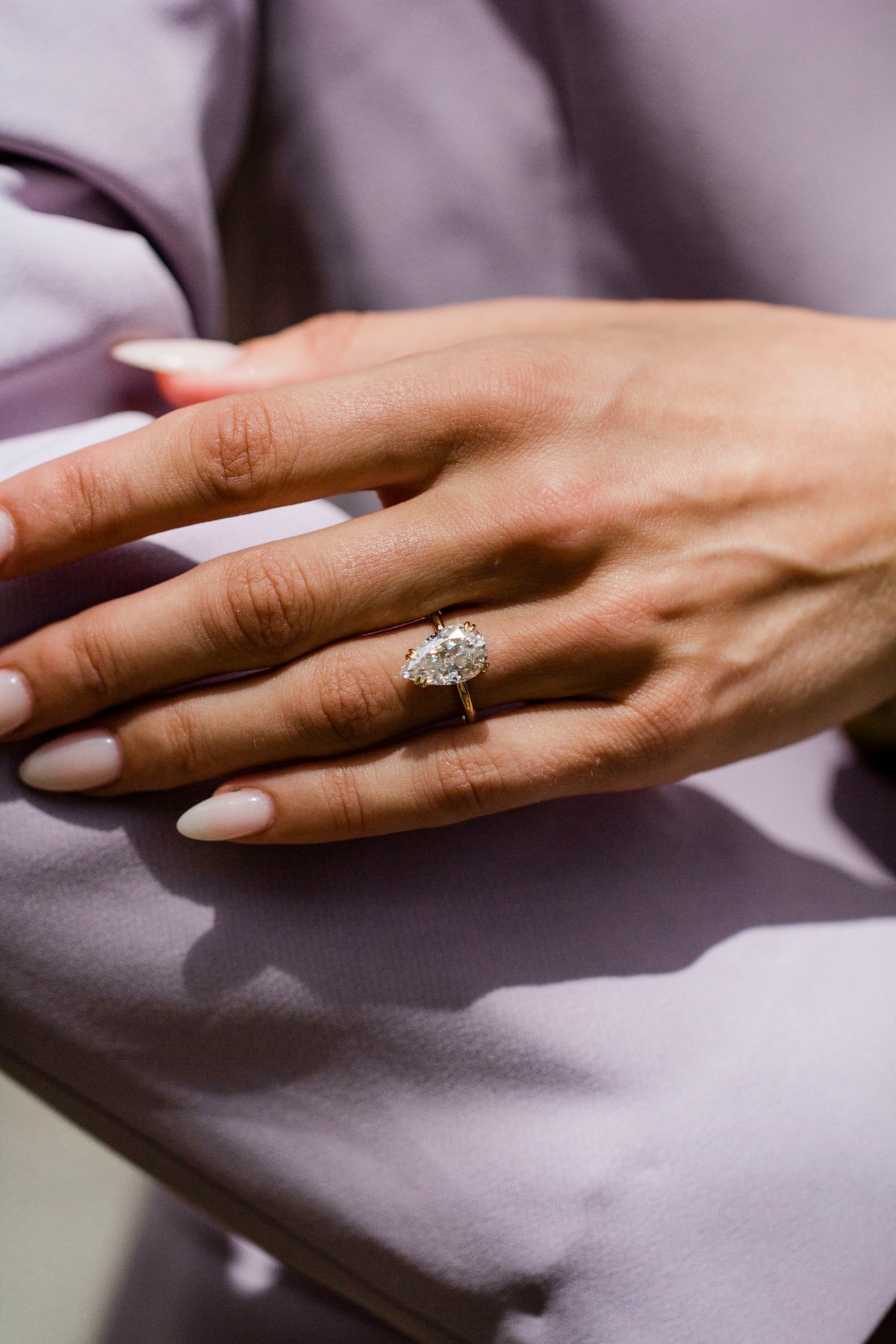 Round Swirl Semi Pave Engagement Ring – 1 CT Moissanite Diamond