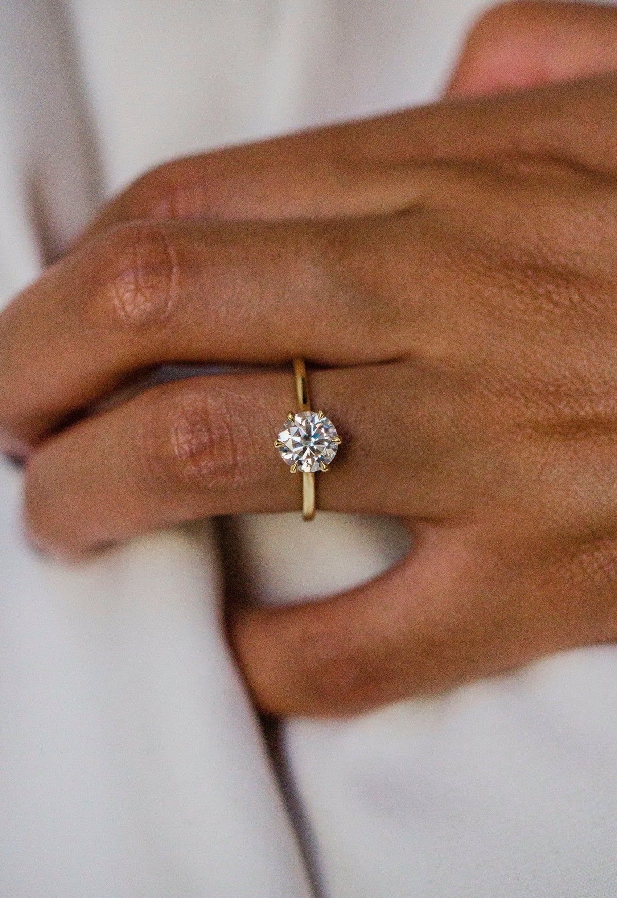 Round Swirl Semi Pave Engagement Ring – 1 CT Moissanite Diamond