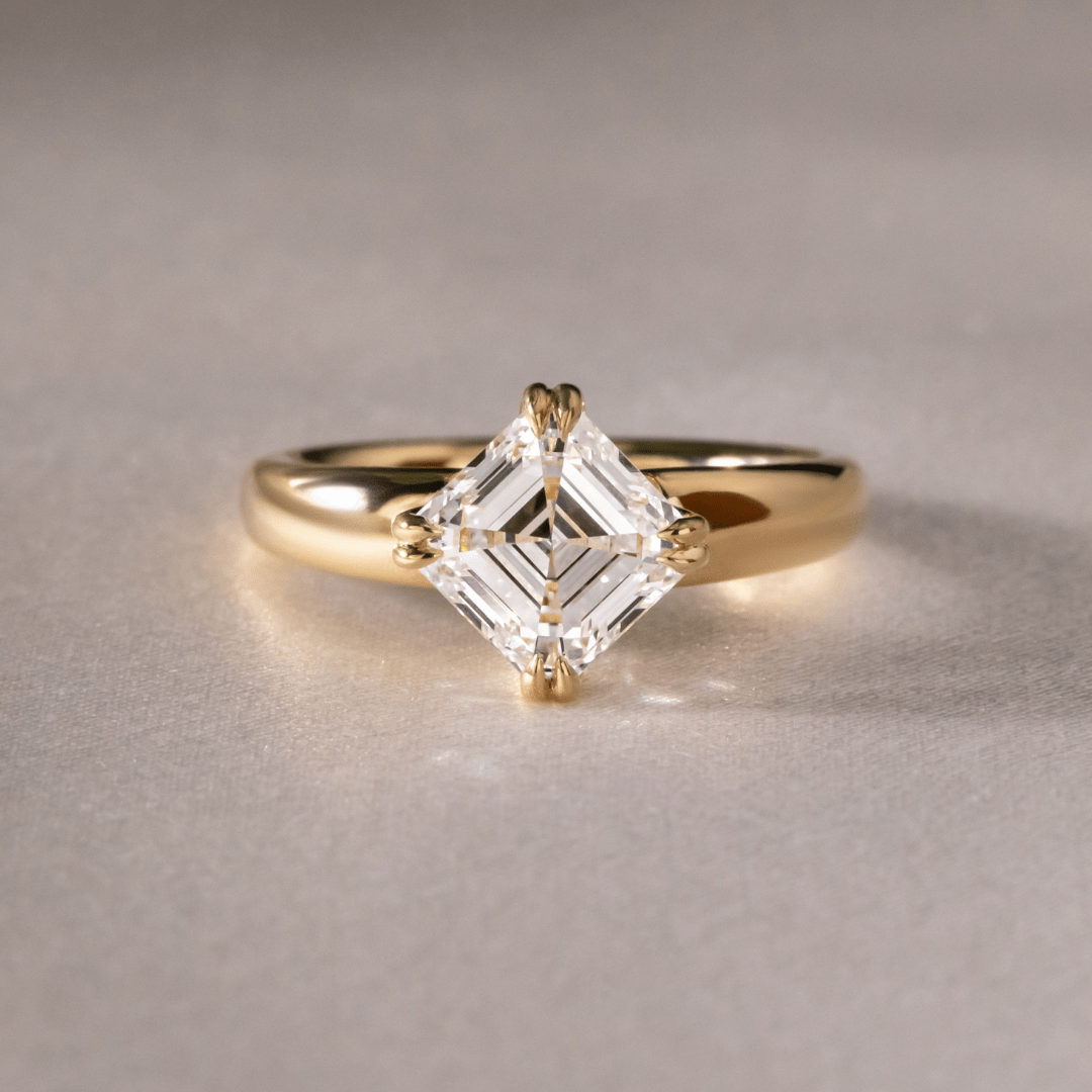 Marquise Shaped Three Stone Lab Grown Diamond Engagement Ring