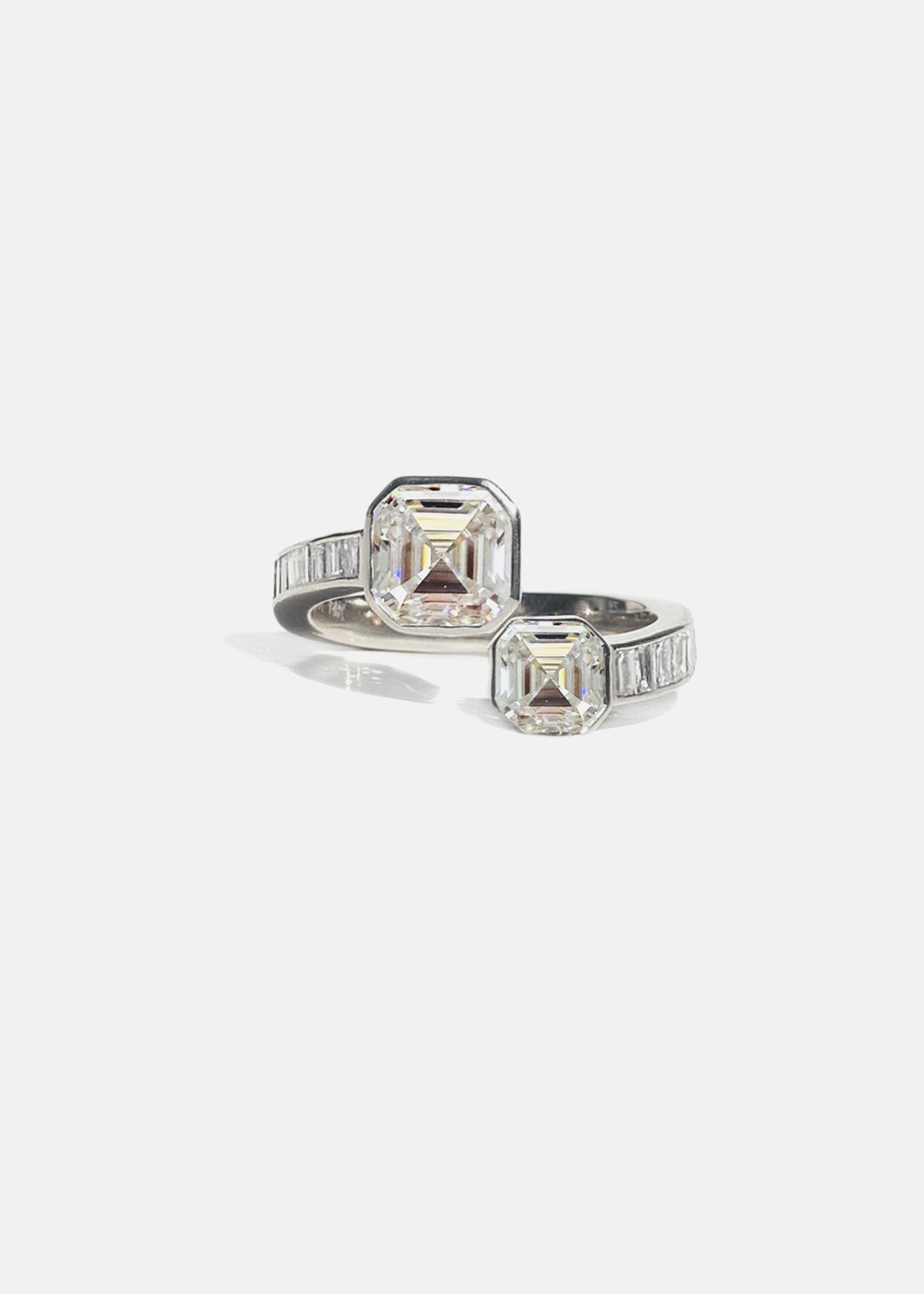 Moval Swirl Semi Pave Engagement Ring – 2.5 CT Lab Grown Diamond