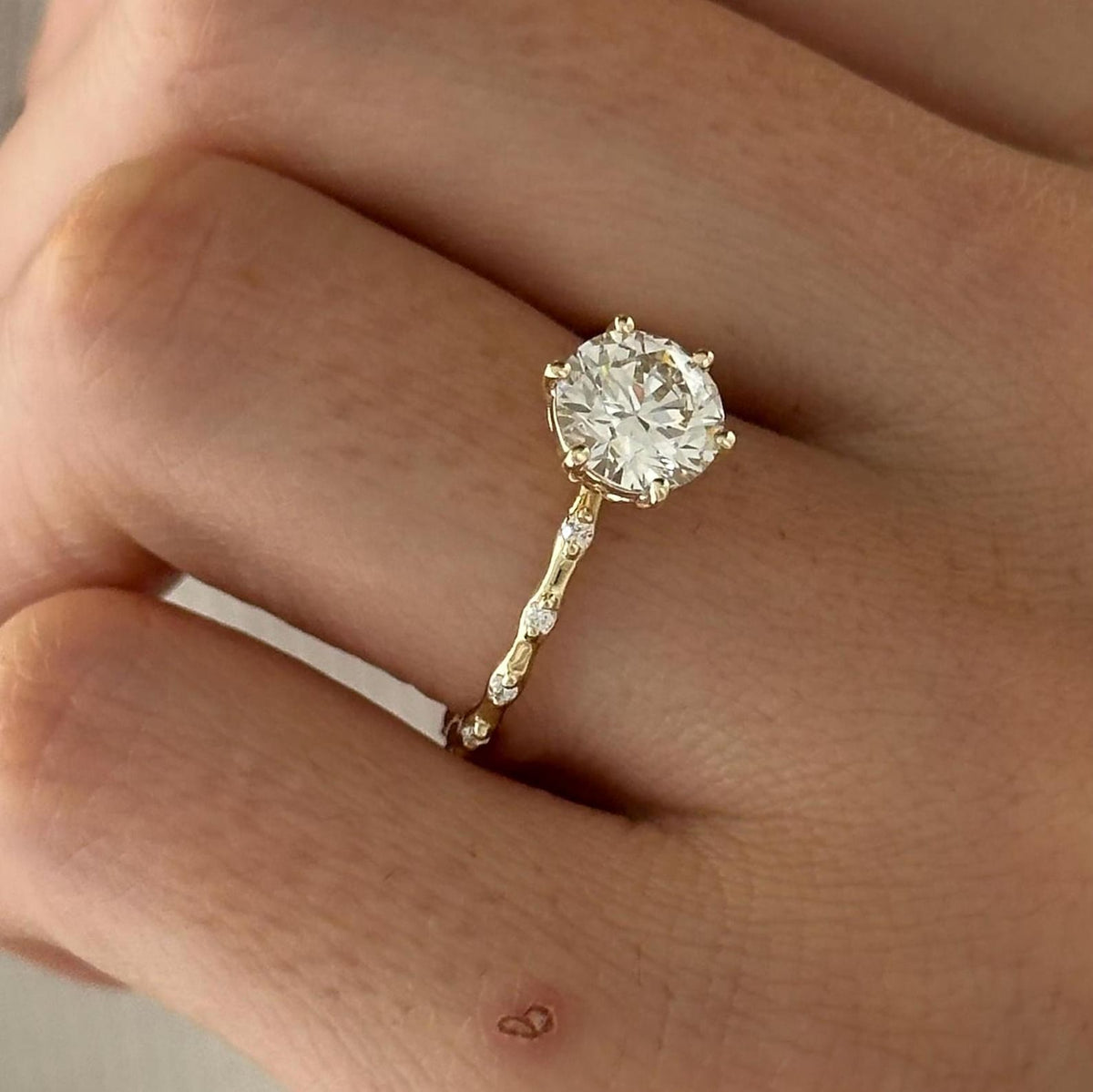 2 CT Round Halo & Pave Lab Grown Diamond Engagement Ring