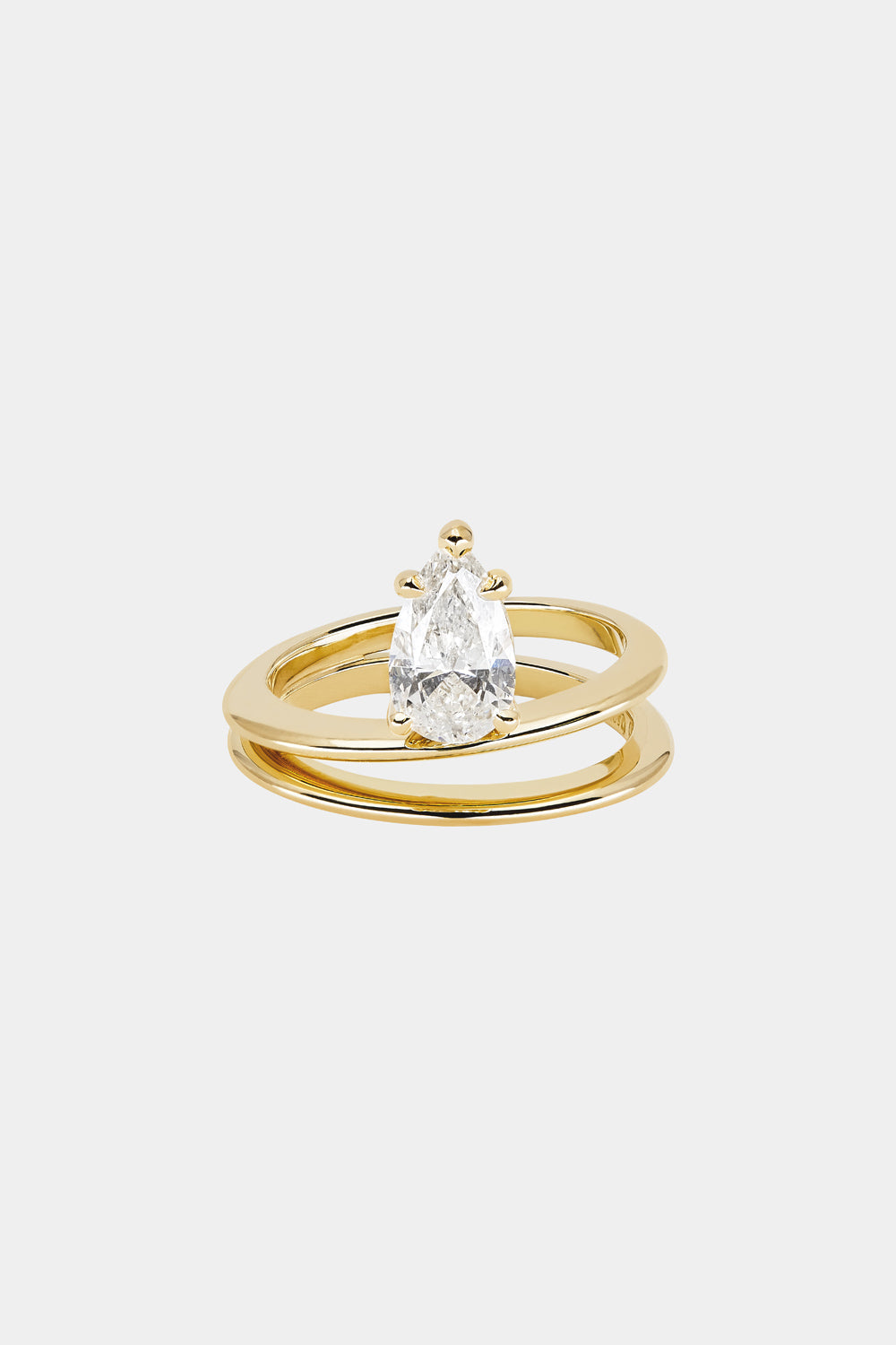 Marquise Shaped Three Stone Lab Grown Diamond Engagement Ring