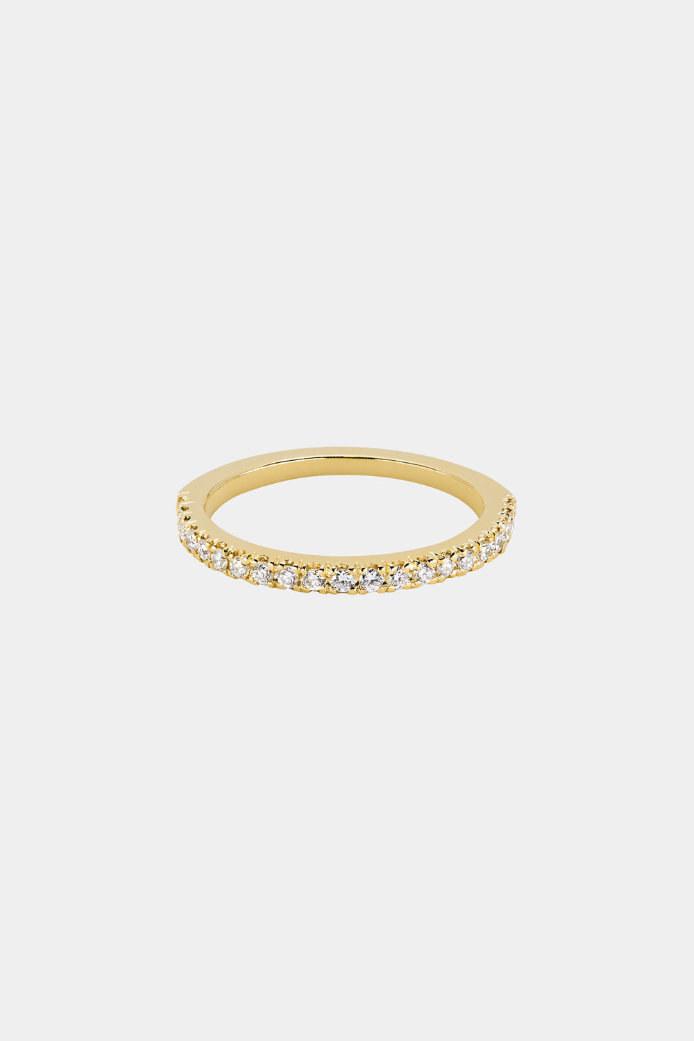0.25 TCW Round Shaped Half Eternity Lab Grown Diamond Wedding Band