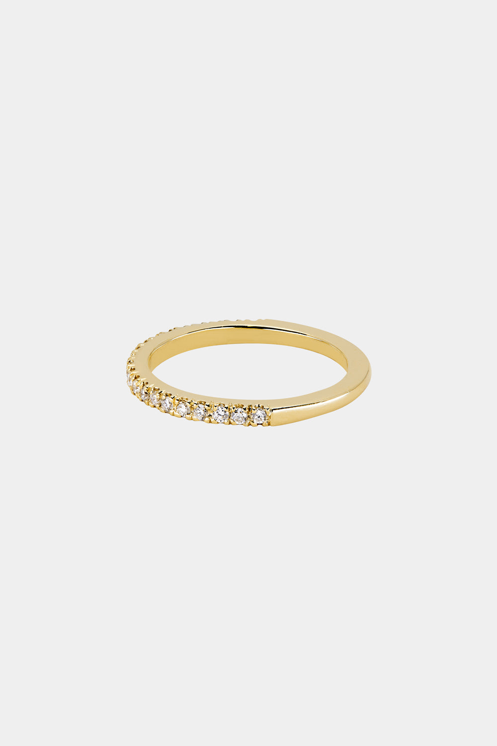 0.25 TCW Round Shaped Half Eternity Lab Grown Diamond Wedding Band