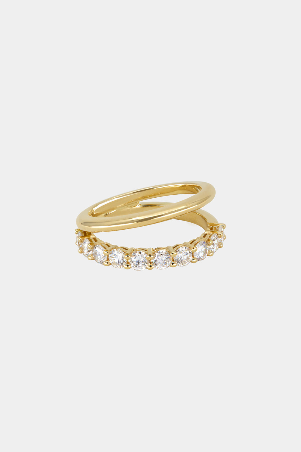 0.25 TCW Round Shaped Half Eternity Lab Grown Diamond Wedding Band