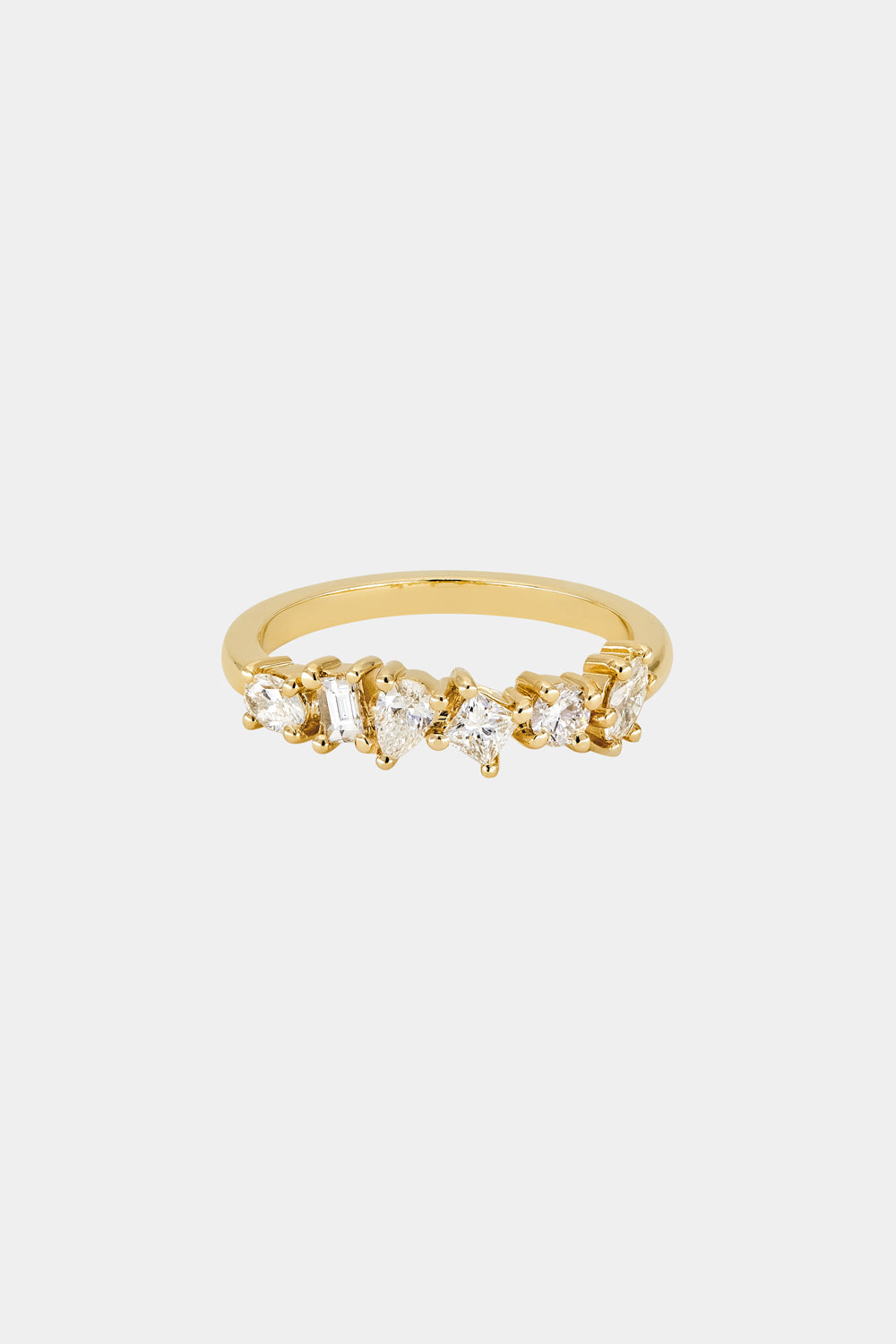 0.25 TCW Round Shaped Half Eternity Lab Grown Diamond Wedding Band