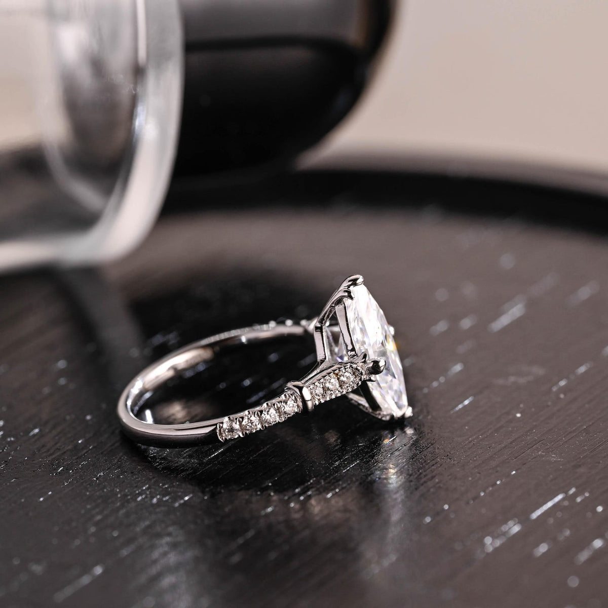 Round Halo, Pave & Split Shank Engagement Ring – 1.93 CT Lab Grown Diamond