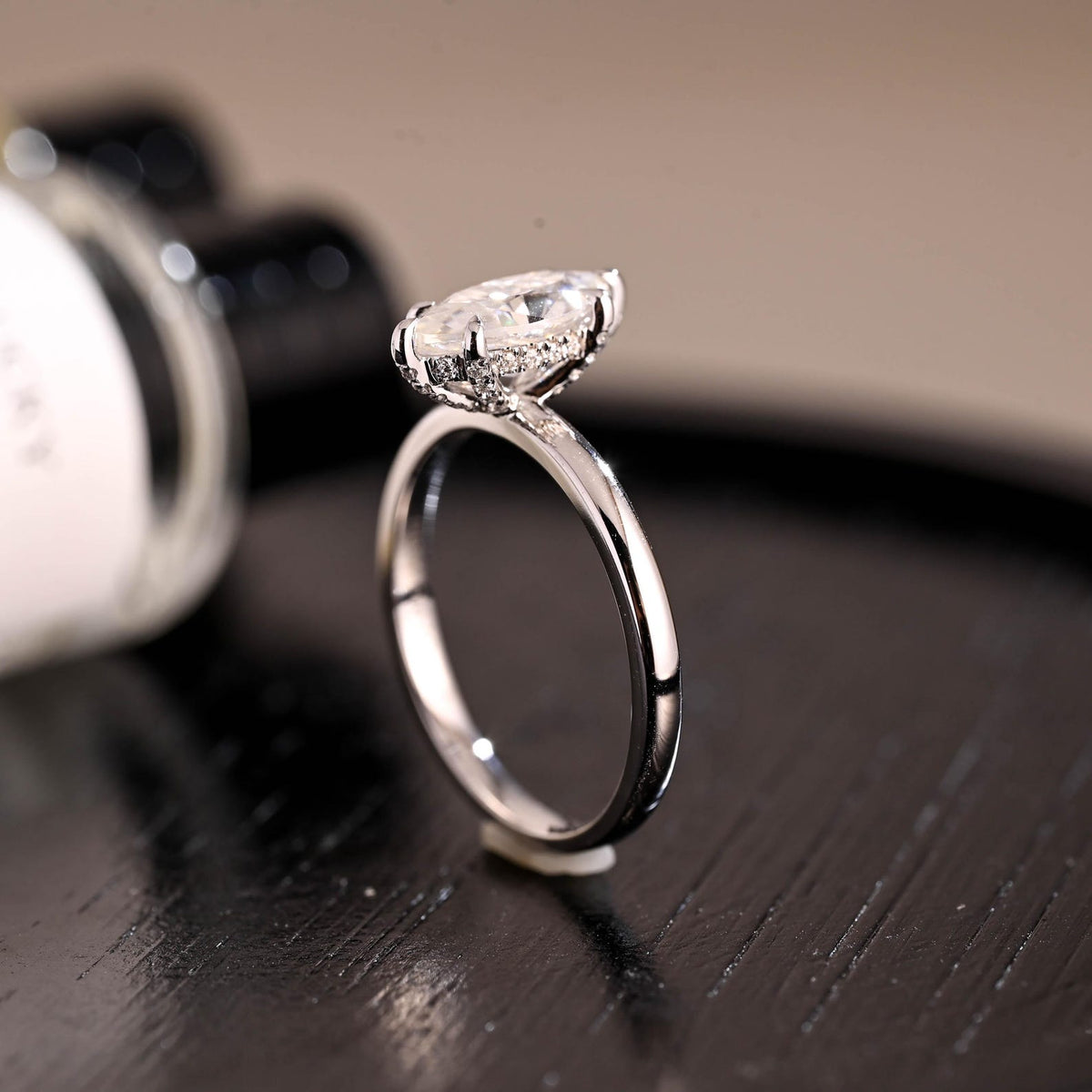 Round Halo, Pave & Split Shank Engagement Ring – 1.93 CT Lab Grown Diamond