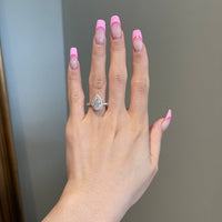Pear Pave & Halo Lab Grown Diamond Engagement Ring