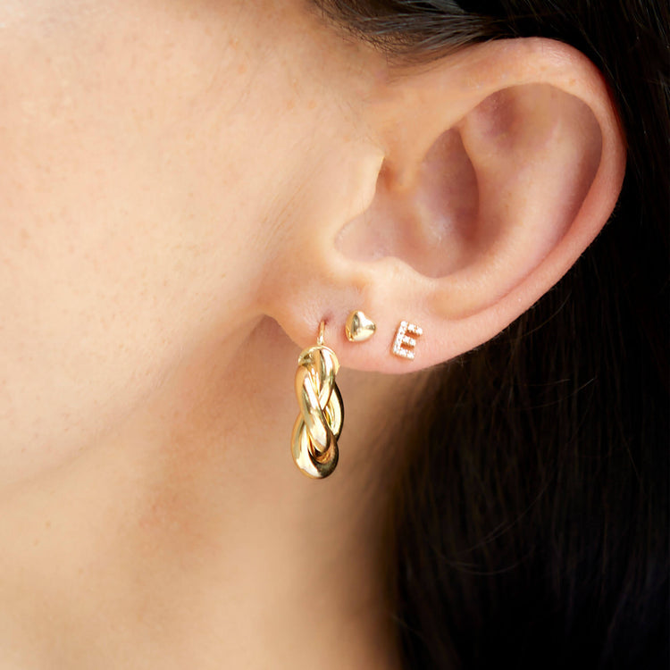 Stunning Twisted Hoops Earrings in Gold 2