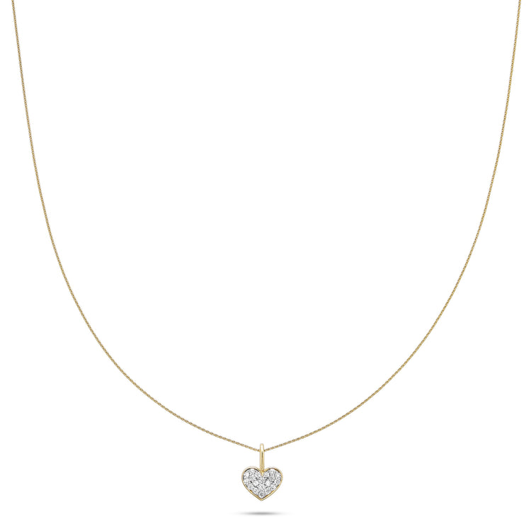 0.30 CT Round Moissanite Diamond Heart Pendant Necklace in Solid Gold 2