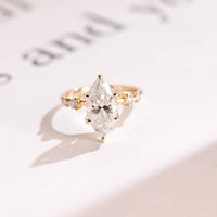 Marquise Pave Lab Grown Diamond Engagement Ring