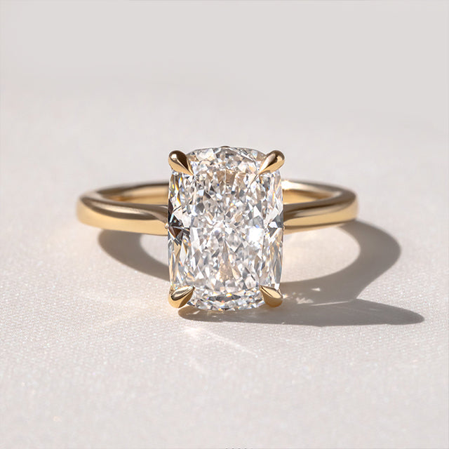 Marquise Shaped Three Stone Lab Grown Diamond Engagement Ring