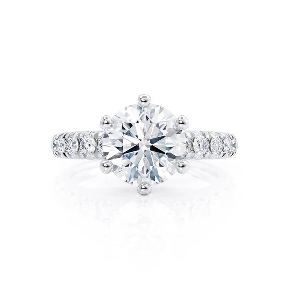 1.90 CT Round Shaped Solitaire Moissanite Engagement Ring 5