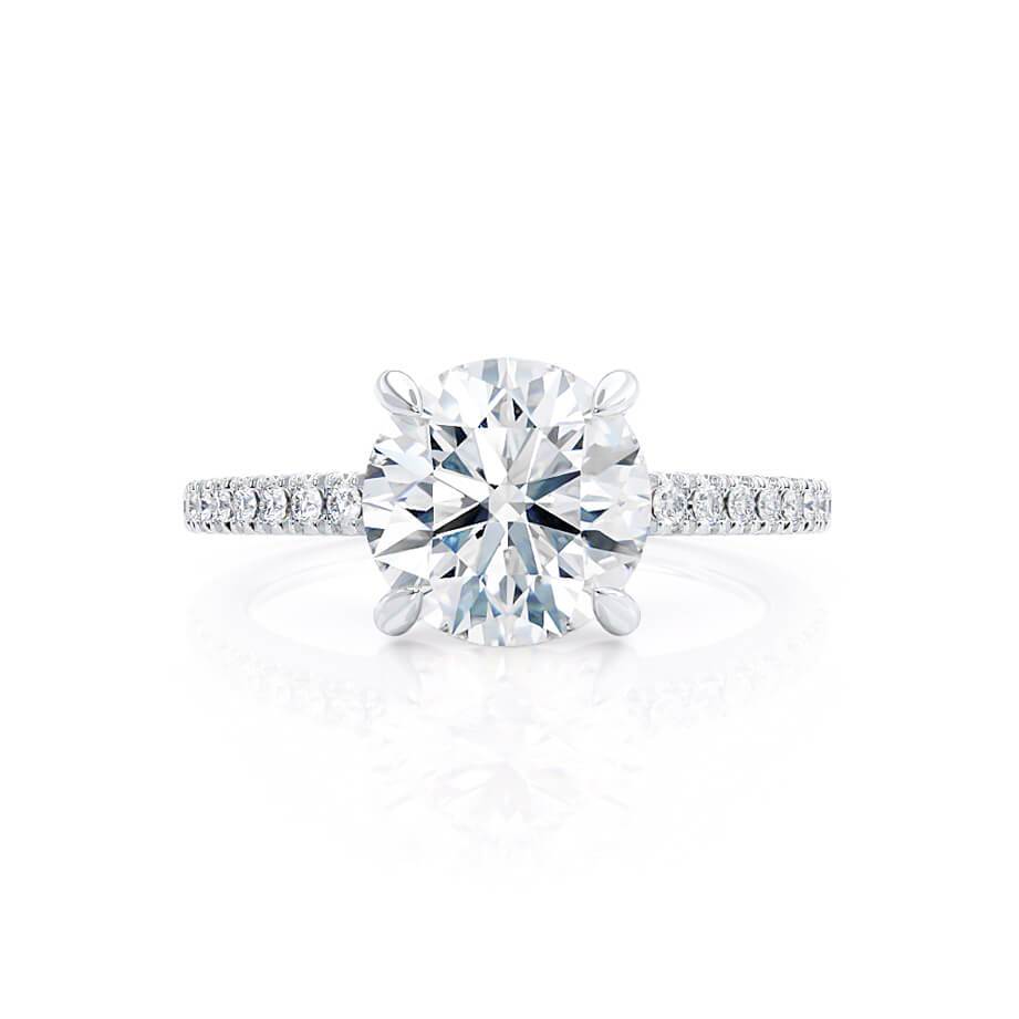 1.50 CT Round Shaped Moissanite Solitaire Engagement Ring 3