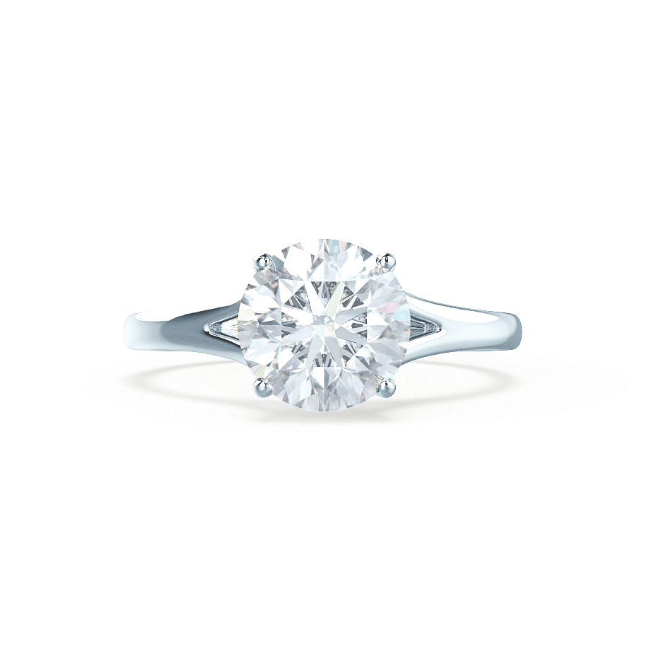 0.50 CT Round Shaped Moissanite Solitaire Engagement Ring 6