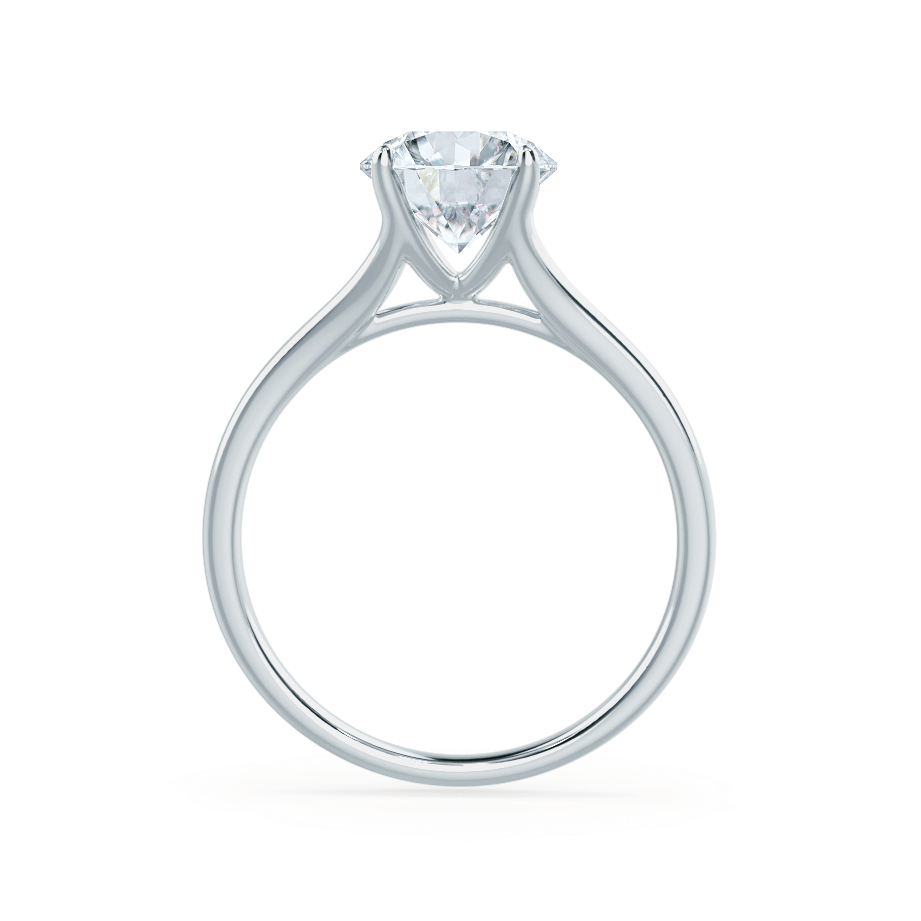 0.50 CT Round Shaped Moissanite Solitaire Engagement Ring 7