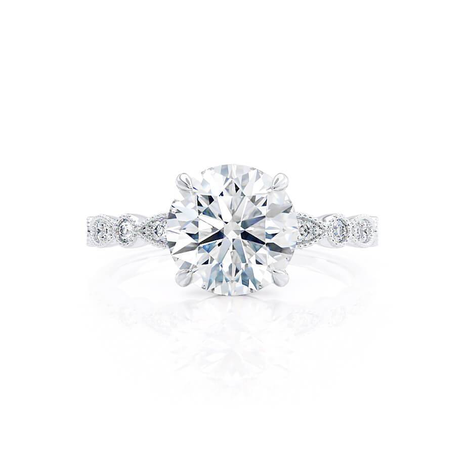 1.0 CT Round Shaped Solitaire Moissanite Engagement Ring 4