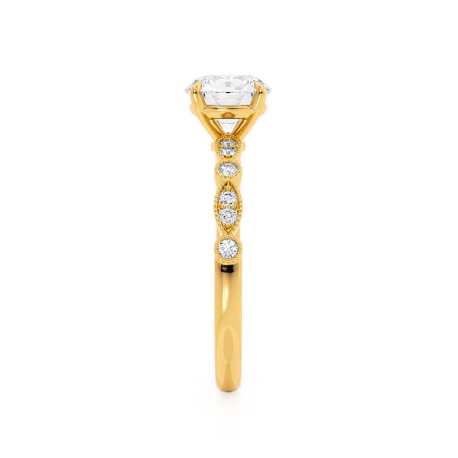 1.0 CT Round Shaped Moissanite Solitaire Style Engagement Ring 3