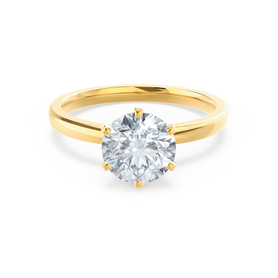 1.50 CT Round Shaped Moissanite Solitaire Engagement Ring 3