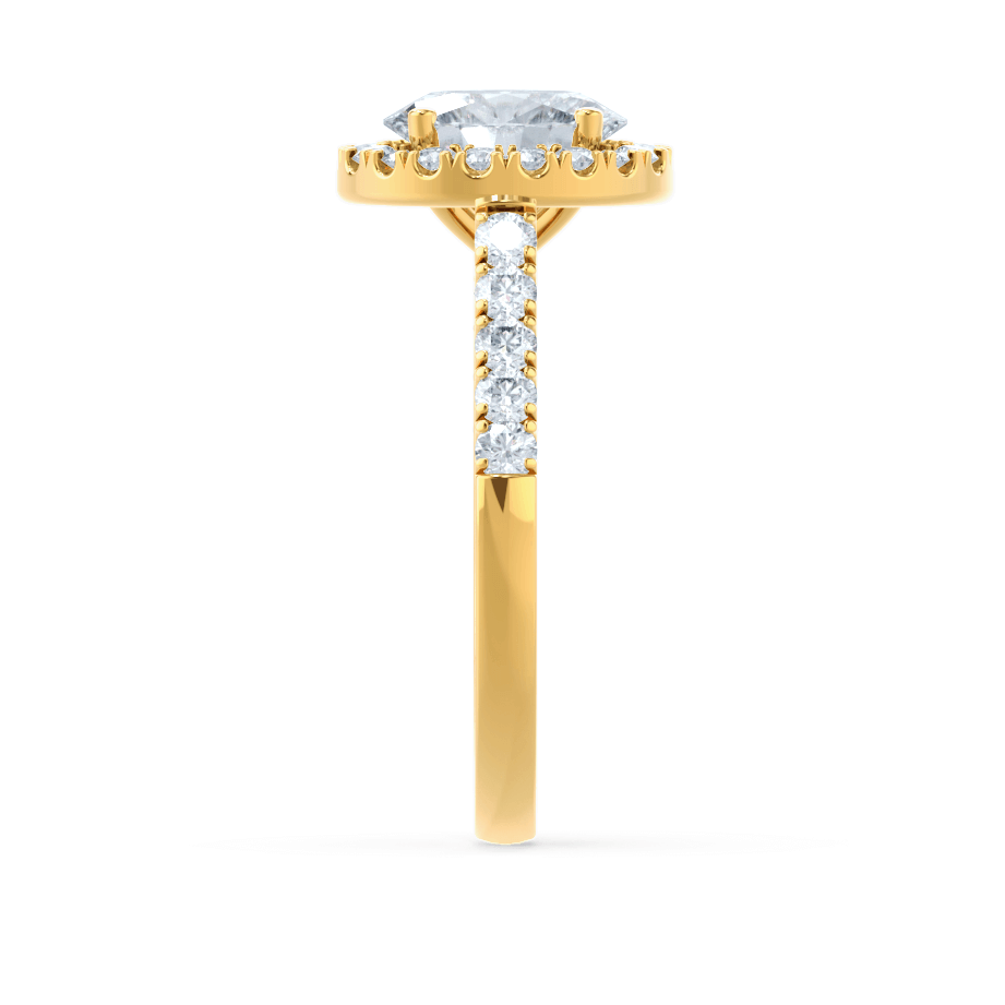 1.50 CT Oval Shaped Moissanite Halo Style Engagement Ring 3