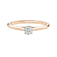 0.25 CT Round Shaped Moissanite Solitaire Engagement Ring